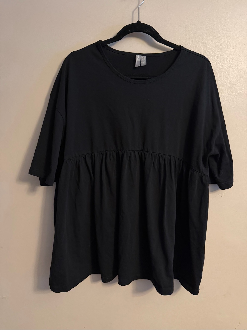 ASOS Black Peplum Tunic Top